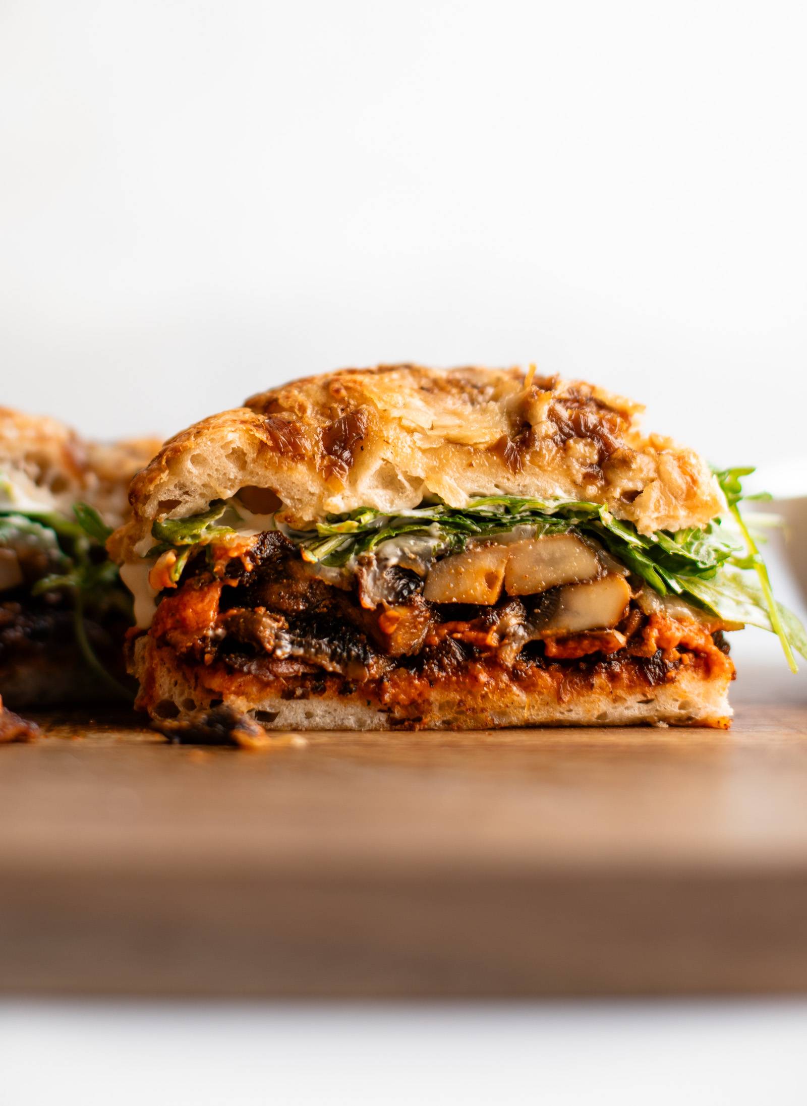 Roasted Mushroom Sandwich with Horseradish Aioli