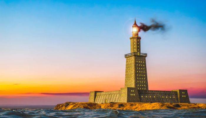 The ruins: Lighthouse of Alexandria, Egypt
